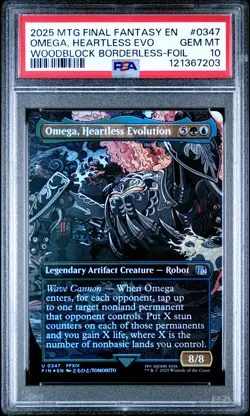 2025 MAGIC: THE GATHERING FINAL FANTASY #0347 OMEGA, HEARTLESS EVOLUTION PSA 10 - Image 1