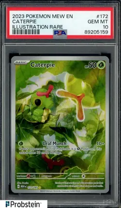 2023 Pokemon Mew EN Illustration Rare #172 Caterpie PSA 10 GEM MINT - Image 1