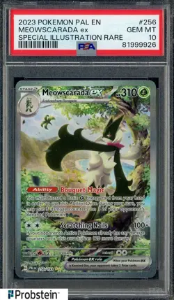 2023 Pokemon PAL EN Special Illustration Rare #256 Meowscarada Ex PSA 10 GEM MT - Image 1