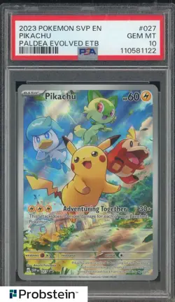 Pokemon Paldea Evolved Pikachu 027 PSA 10 Gem Mint - Image 1