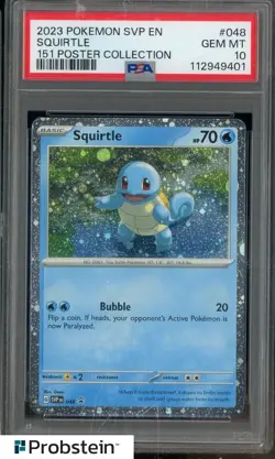 Pokemon 151 Squirtle 048 Poster PSA 10 Gem Mint - Image 1
