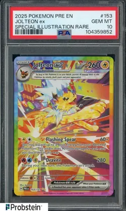 2025 Pokemon PRE EN Special Illustration Rare #153 Jolteon Ex PSA 10 GEM MINT - Image 1