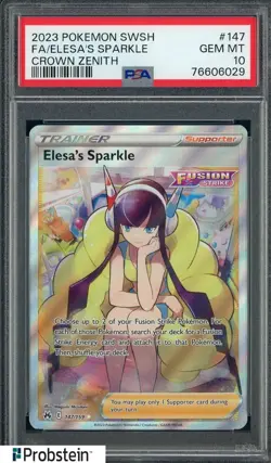 2023 Pokemon SWSH Crown Zenith #147 Elesa's Sparkle FA PSA 10 GEM MINT - Image 1