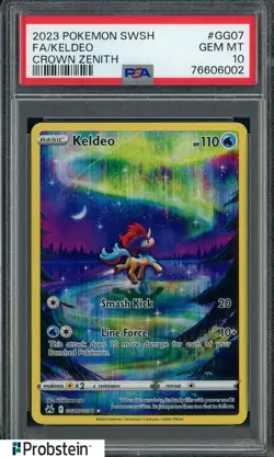 2023 Pokemon SWSH Crown Zenith #GG07 Keldeo Fa PSA 10 GEM MINT - Image 1