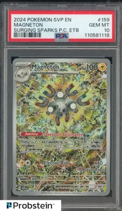 Pokemon Surging Sparks Magneton 159 Pokemon Center PSA 10 Gem Mint - Image 1