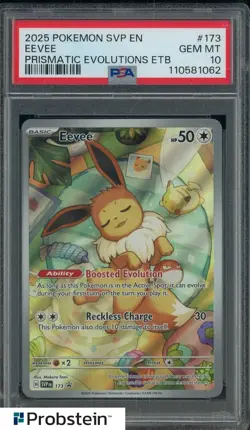 Pokemon Prismatic Evolutions Eevee 173 PSA 10 Gem Mint - Image 1