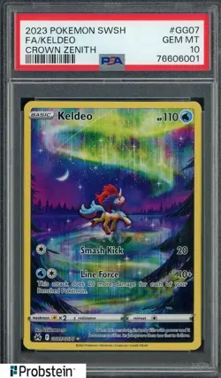 2023 Pokemon SWSH Crown Zenith #GG07 Keldeo Fa PSA 10 GEM MINT - Image 1
