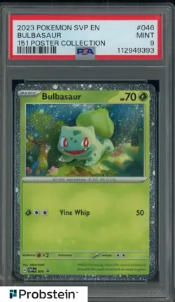 Pokemon 151 Bulbasaur 046 Poster PSA 9 Mint - Image 1