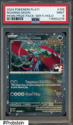 2024 Pokemon Play! Prize Ser 5 #109 Roaring Moon Holo PSA 9 MINT - Image 1