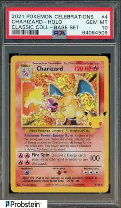2021 Pokemon Celebrations Classic Coll #4 Charizard Holo PSA 10 GEM MINT - Image 1
