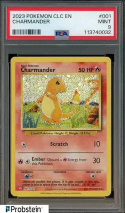 2023 Pokemon CLC EN #001 Charmander PSA 9 MINT - Image 1