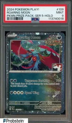 2024 Pokemon Play! Prize Ser 5 #109 Roaring Moon Holo PSA 9 MINT - Image 1