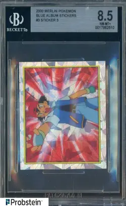 2000 Pokemon Merlin Blue Album Stickers #3 Sticker 3 BGS 8.5 NM-MT+ - Image 1