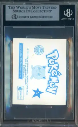 2000 Pokemon Merlin Blue Album Stickers #3 Sticker 3 BGS 8.5 NM-MT+ - Image 2