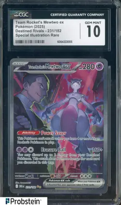 2025 Pokemon Team Rocket's Mewtwo SIR Destined Rivals #231 CGC 10 GEM MINT - Image 1