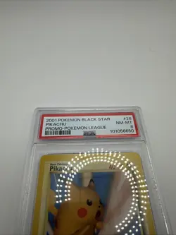 2001 POKEMON PROMO BLACK STAR 26 PIKACHU POKEMON LEAGUE PSA 8 - Image 3