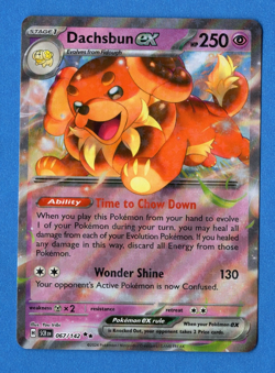 Pokemon Dachsbun ex 067/142 Stellar Crown Double Rare Holo - Image 1