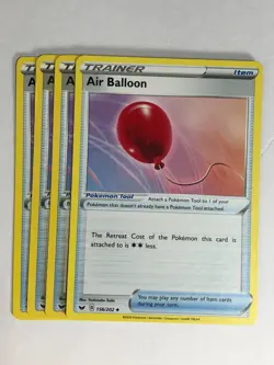 Pokemon TCG Sword & Shield Base 4x Playset Air Ballon 156/202 Near Mint - Image 1