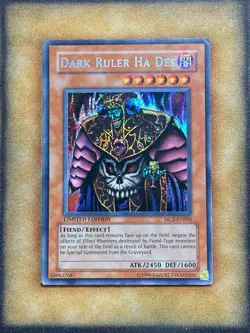Yugioh Dark Ruler Ha Des MC1-EN006 Secret Rare Limited Edition MP - Image 1