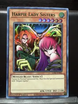 Yugioh Harpie Lady Sisters LDS2-EN065 Ultra Rare 1st Ed GREEN NM - Image 1