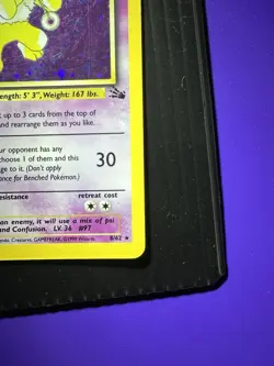 Pokemon TCG Hypno Fossil Holo Card 8/62 Unlimited Rare - Image 4