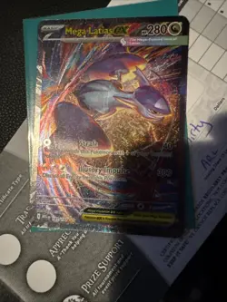 Mega Latias EX Evolution CORNER DING Pokemon Card TCG Pack Fresh SIR 181/132 - Image 1