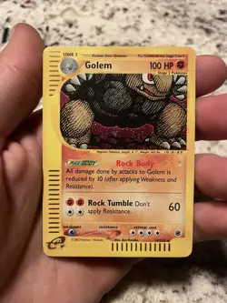 Pokemon TCG Card English e-Series expedition Golem 14/165 Holo Rare Vintage - Image 1