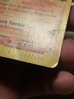 Pokemon TCG Card English e-Series expedition Golem 14/165 Holo Rare Vintage - Image 2