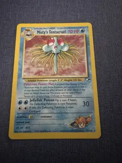 Pokemon TCG Misty's Tentacruel Holo Rare Card 10/132 Gym Heroes - Image 1