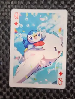 Cyndaquil Piplup Rowlet Pokemon Poker Card Pokemon Playing Card NM Queen Diamond - Image 1