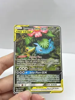 Venusaur&snivy GX HP270 Pokemon Metal Card-Collectible Gift Display. - Image 1