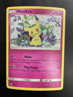 Mimikyu Sun & Moon Black Star Promo SM163 Holo Pokemon TCG Card Rare - Image 1