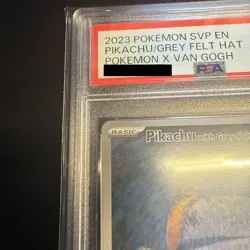 Pokemon Pikachu With Grey Felt Hat SVP 085 Promo Card x Van Gogh MINT PSA 8 - Image 2