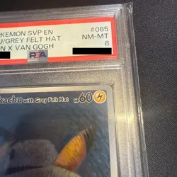 Pokemon Pikachu With Grey Felt Hat SVP 085 Promo Card x Van Gogh MINT PSA 8 - Image 3