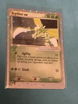 Pokemon Swirl Scyther EX 102/109 Ruby and Sapphire Holo Card NM Condition ❗ - Image 2