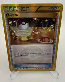 Pokemon TCG Trainer Switch Holo Card Secret Rare 163/160 XY-Primal Clash - Image 1