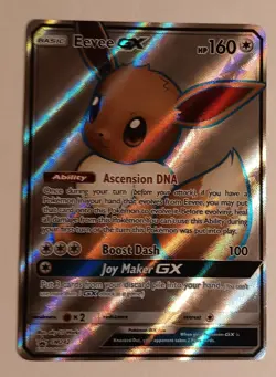 Eevee GX SM242 Full Art Holo Rare Promo S&M Black Star Promo Card - Image 1