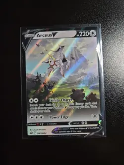 Pokemon Arceus v TCG SWSH204 Sword & Shield Promo Full Art Holo Card - Image 1