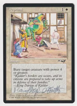 Signed Reprisal HP Alliances Artist Randy Asplund-Faith 1996 MTG Magic Vintage! - Image 1