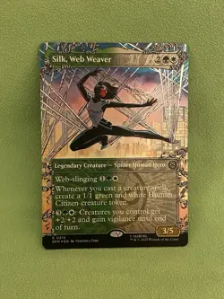 Silk, Web Weaver Foil Borderless 0215 Marvel’s Spider-Man Magic MTG NM SPM EN - Image 1