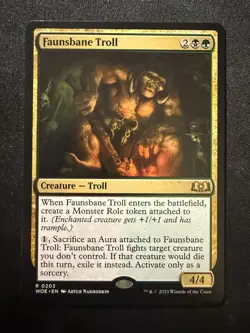 Faunsbane Troll (Extended Art) 361 - R - Wilds of Eldraine - Normal - MTG - LP - Image 1