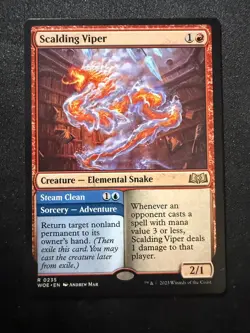 Scalding Viper 235 - R - Wilds of Eldraine - Normal - MTG - LP - Image 1