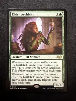 Elvish Archivist 168 - R - Wilds of Eldraine - Normal - MTG - LP - Image 1