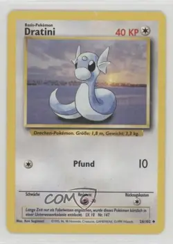 Dratini German Pokemon Base Set #26 1999 - Image 1