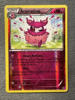 Aromatisse 106/162 Reverse Holo Pokemon Card 2015 Discontinued Fairy Type NM - Image 1