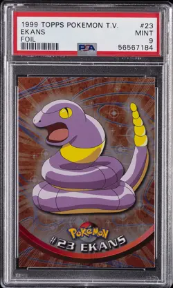 1999 TOPPS POKEMON TV FOIL #23 EKANS PSA 9 - Image 1