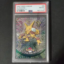 PSA 8 NM-MT 2000 Topps Chrome Alakazam Pokemon T.V. - Image 1