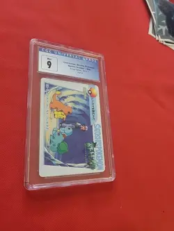 Pokemon: Charmander, Squirtle, Bulbasaur Bandai Carddass Anime Series - CGC 9 - Image 5