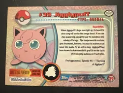 1999 Pokemon Topps #39 Jigglypuff - Image 4