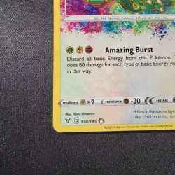Pokemon TCG Rayquaza 138/185 Amazing Rare Sword & Shield: Vivid Voltage NM - Image 4